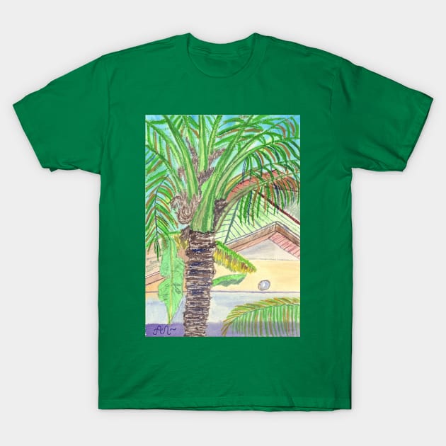 A palm tree in French Guiana, South America T-Shirt by Anton Liachovic